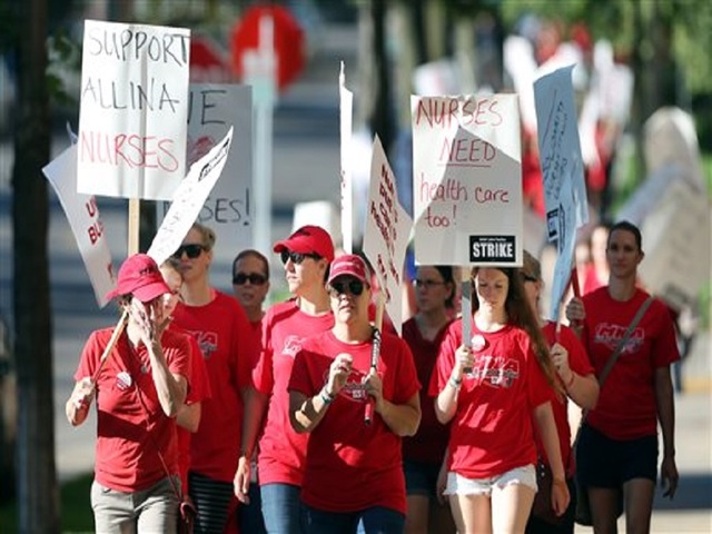 Nurses at 5 Minneapolis-area hospitals begin weeklong strike