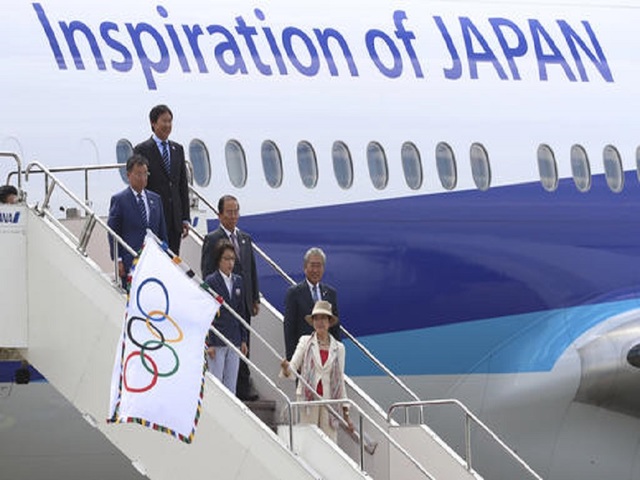 Olympic flag arrives in Tokyo in preparation for next Summer Games