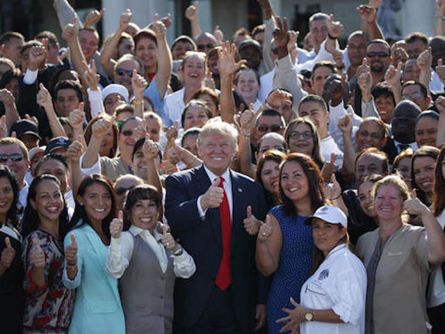 Trump hits hard at 'Obamacare' after gloomy report