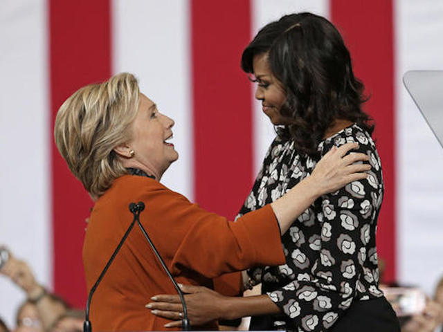 First Lady says support for 'my girl' Clinton is personal