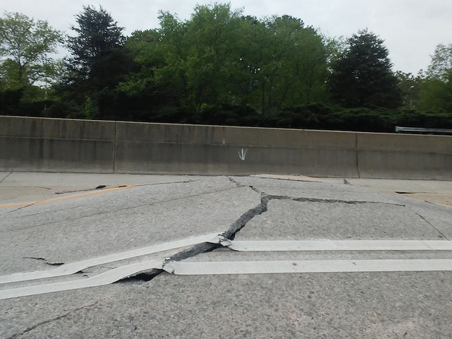 Another Atlanta highway has been heavily damaged and is closed
