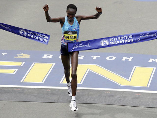 Kenyans Kirui, Kiplagat win 121st Boston Marathon
