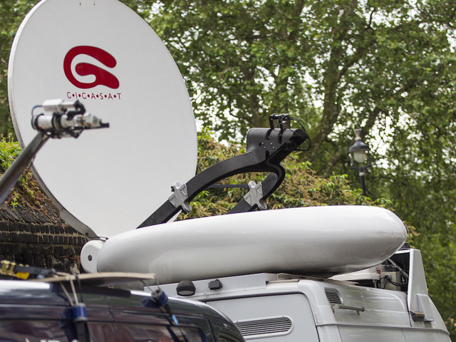 TV news truck stolen while crew works on story about crime