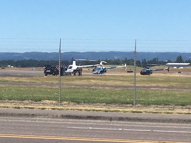 Police kill gunman trying to steal helicopter at Oregon airport