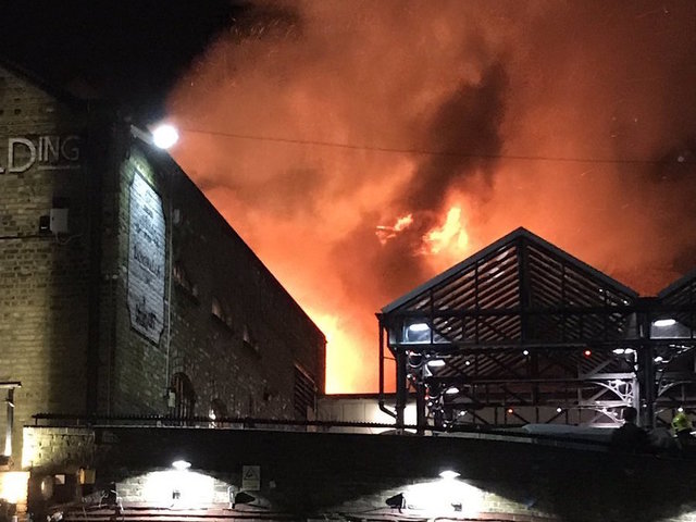Fire breaks out in London's Camden Market