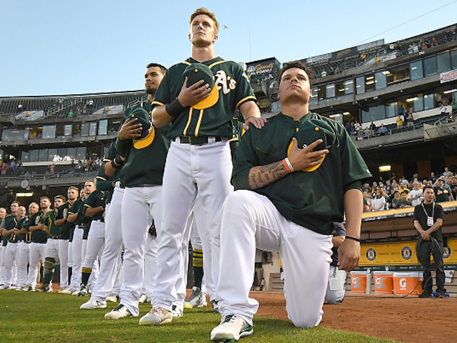 Bruce Maxwell: Oakland Athletics catcher says he will stand for the national anthem this season