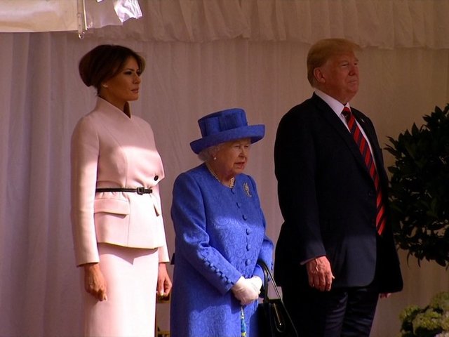 The Trumps meet Queen Elizabeth II