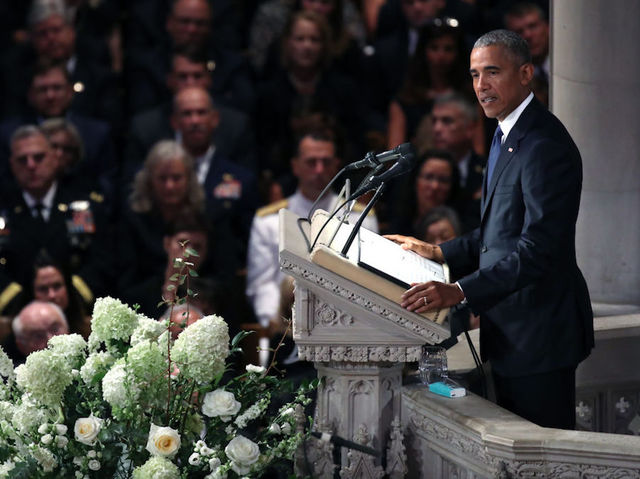 Obama: McCain called on America to rise above 'mean and petty' politics